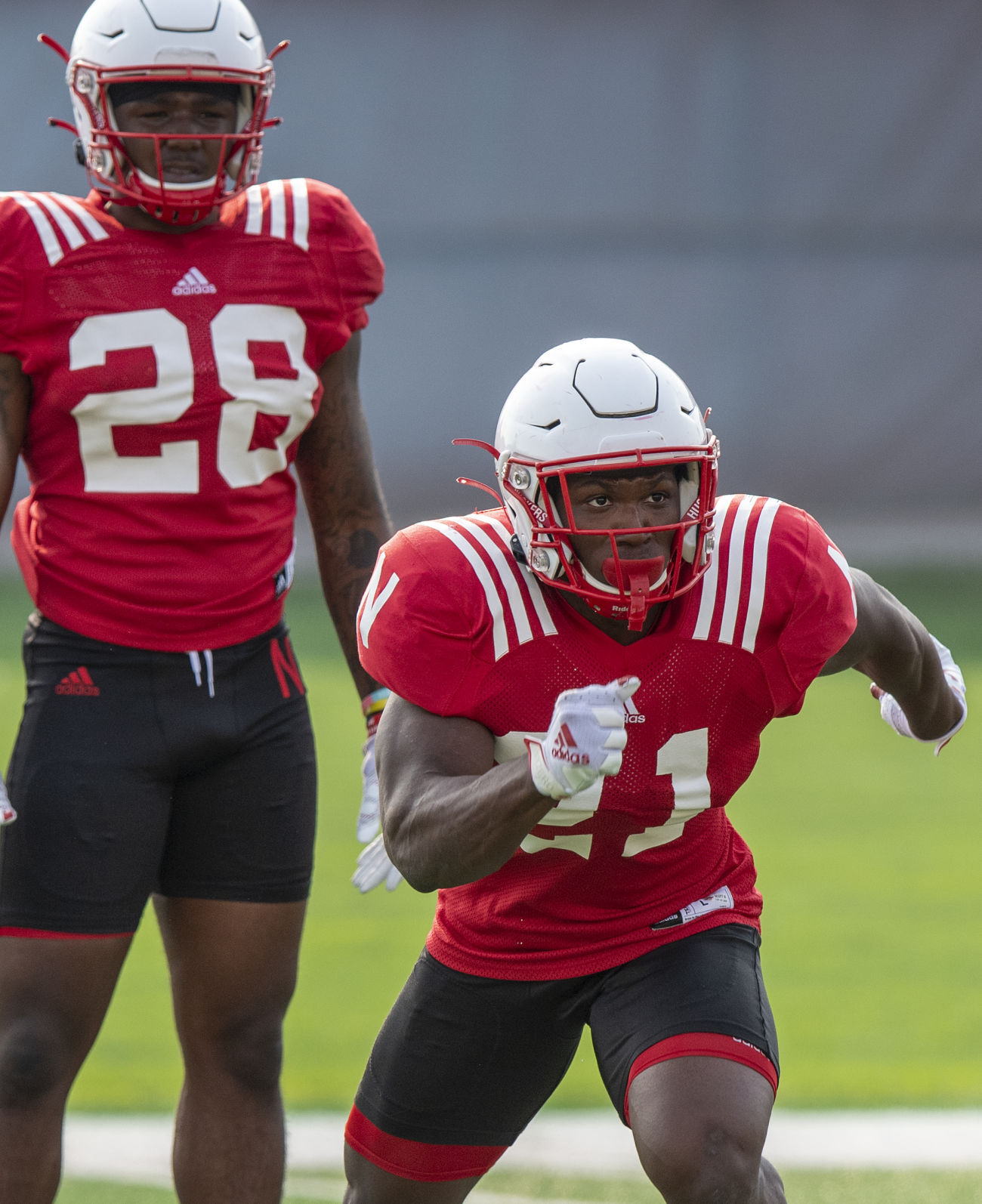 NU football practice, 8.4